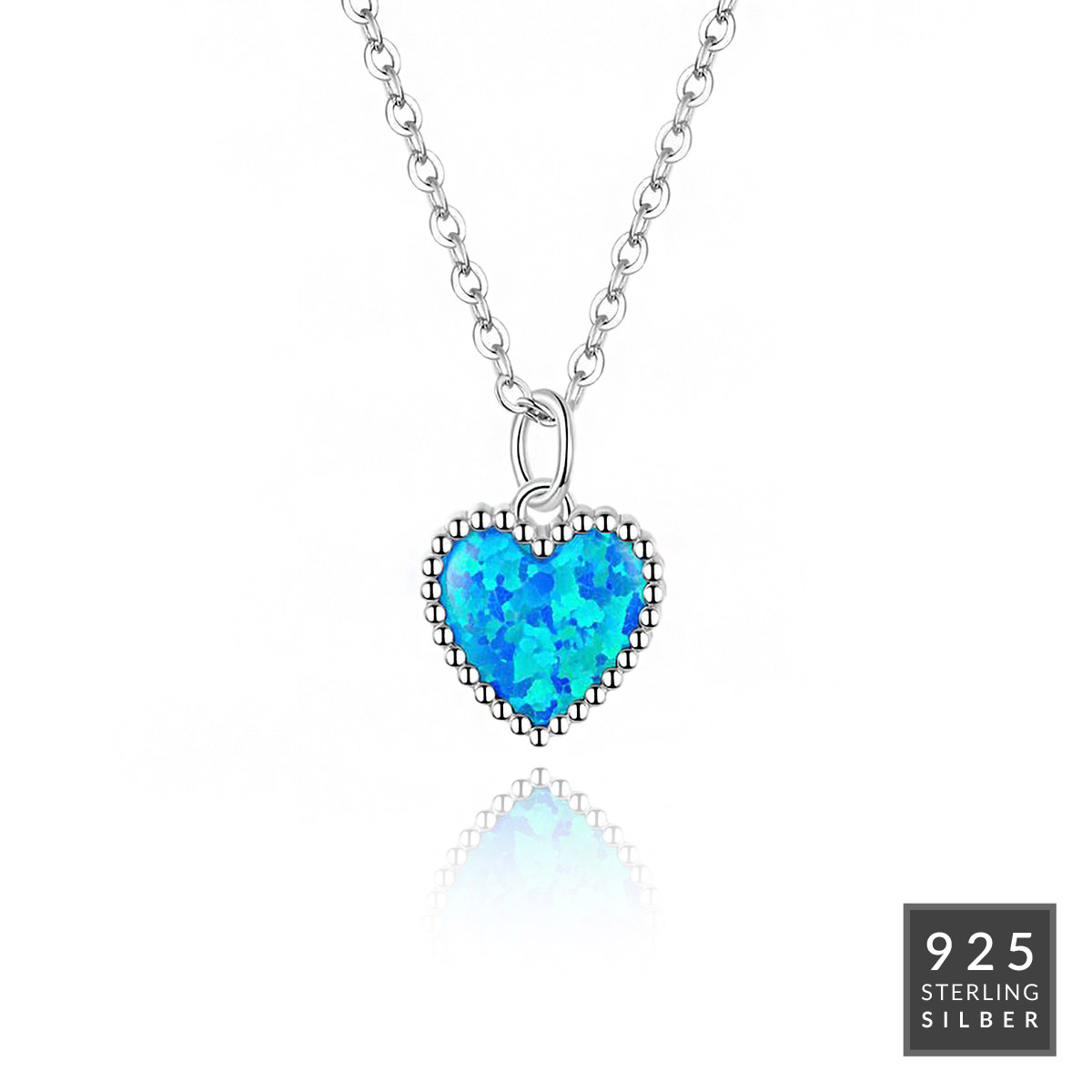 Halskette Deep Blue Heart